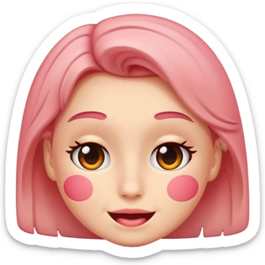 blushing smirk emoji sticker