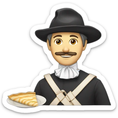 Breton avec une crêpe sticker