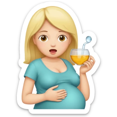 Pregnant women swallowing people sticker
