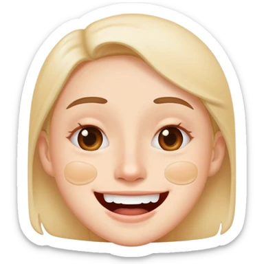 Funny face with uneven skin tone patches reacting to skincare products sticker