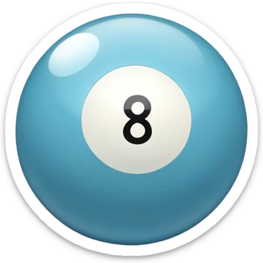 Light blue eight ball emoji sticker