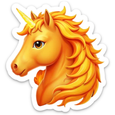 fiery horse sticker