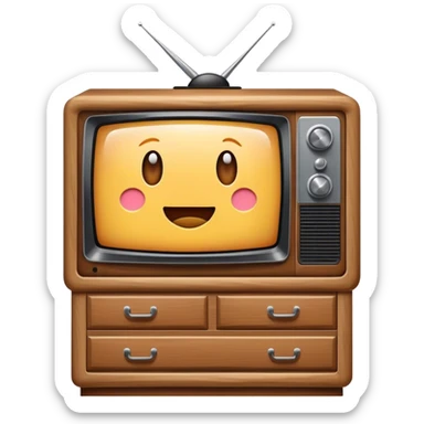 television on dresser sticker