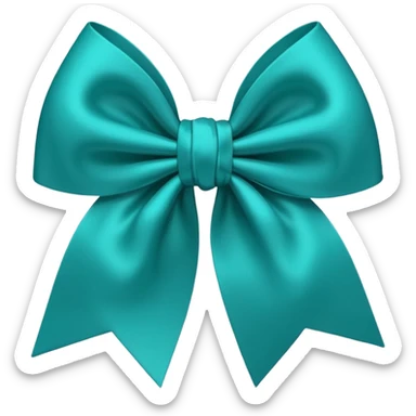 Awarness teal bow sticker