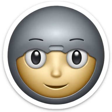 A  gray big shpere head with cylindrical  body  sticker