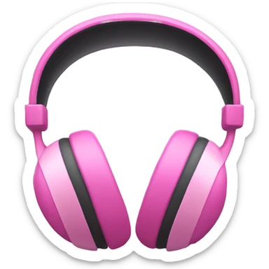 Pink headphone sticker
