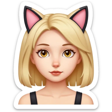 Bdsm girl with cat ears sticker