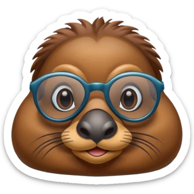 platypus with glasses sticker