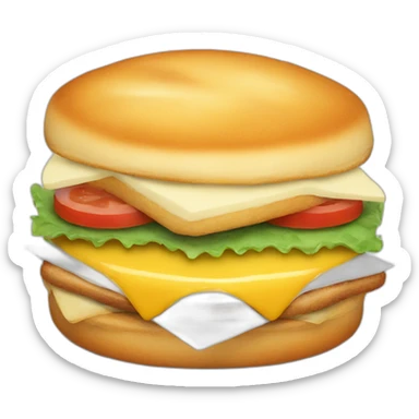 Breakfast sandwich sticker
