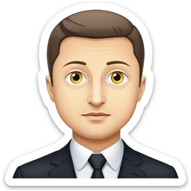 Photorealistic Vladimir Zelensky sticker