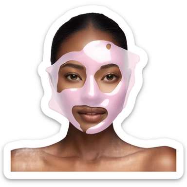 moisturizing hydrogel face mask pink sticker