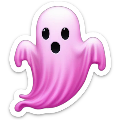 pink ghost  sticker