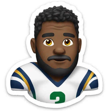 Beast wearing a rugby jersey sticker