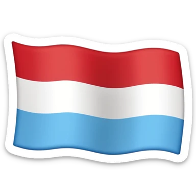 Upside down of Luxembourg's flag sticker
