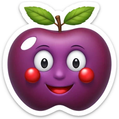 acai berry apple emoji  sticker