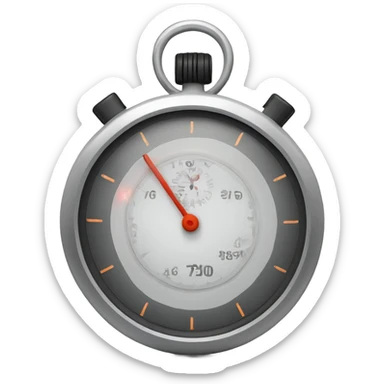 a stopwatch with electric sparks sticker