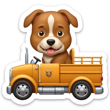 Bully dog driving 18 wheeler sticker