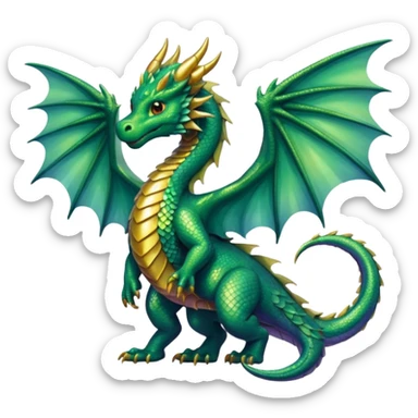 Dragon with angel wings sticker