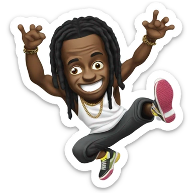 lil wayne doing a backflip  sticker