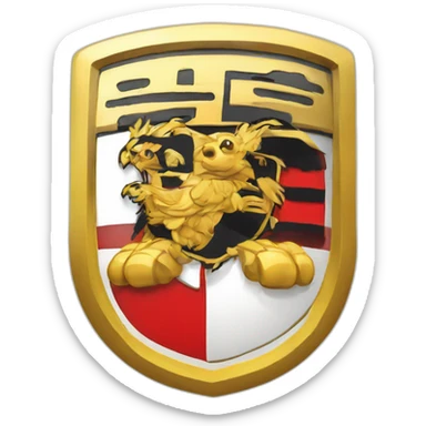  porsche logo, clipart sticker