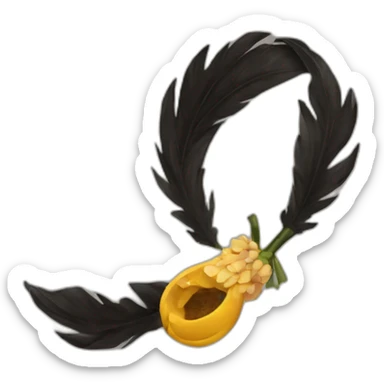 lazo negro de luto sticker