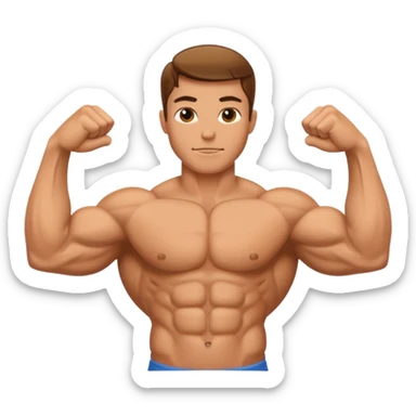 muscle arm sticker