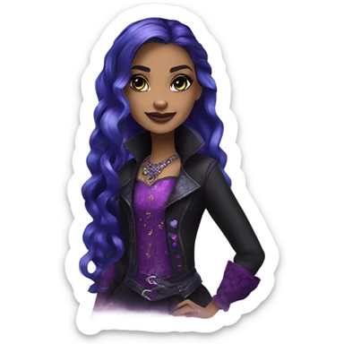Raven queen from ever after high sticker