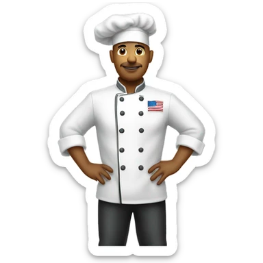 chef militar without moustache hat with eagle sticker