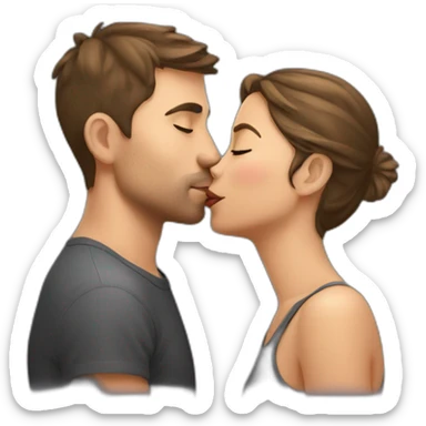 Girl kiss her boyfriend sticker