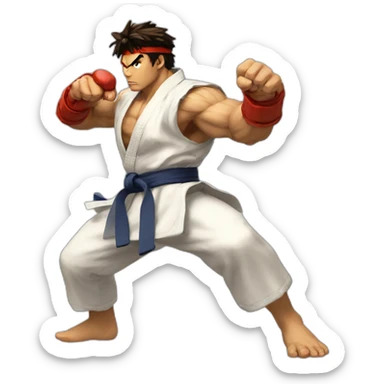 street fighter ryu hadoken sticker