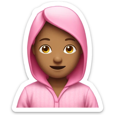 person in pink pajamas sticker