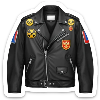 Russian underground fashion jacket sticker