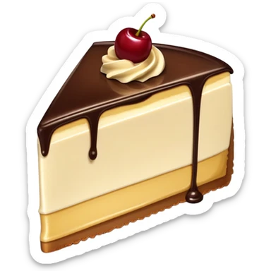 Boston cream cheesecake slice  sticker