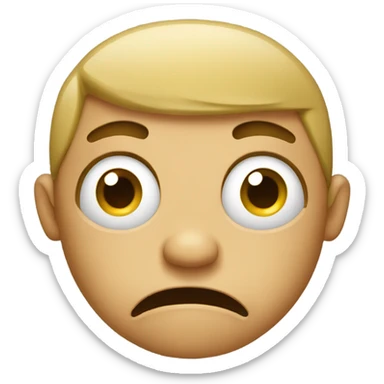 Shaking head with disappointment  sticker