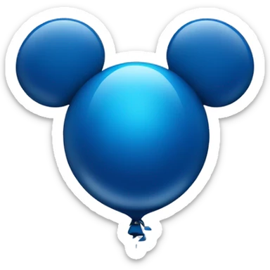 Micky Mouse ears blue balloon sticker