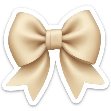 light beige bow sticker