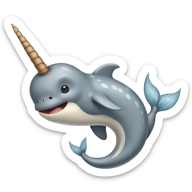 narwhal and monkey combined sticker