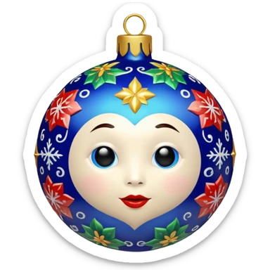 Christmas Baubles personified sticker