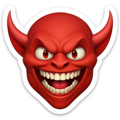 Un démon qui rigole  sticker