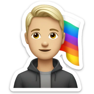 Lgbtq+ person in russia sticker