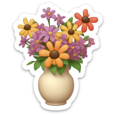 vase with flowers sticker
