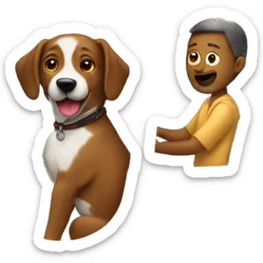 People driving dog sticker