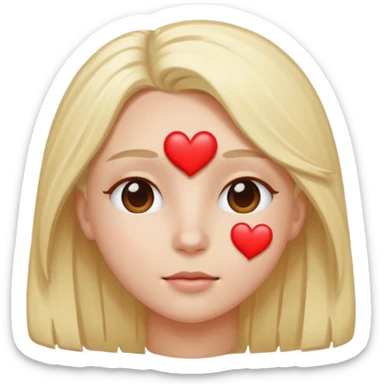 someone with heart on their eyes sticker