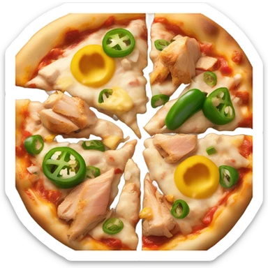 chicken pizza sticker