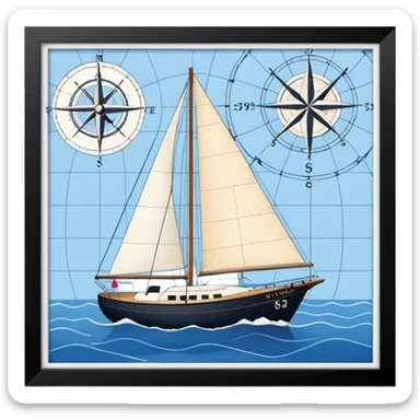 SAILING COORDINATES sticker