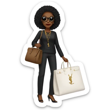 mom with ysl bag sticker