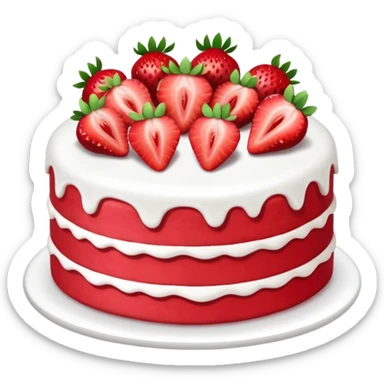 a strawberry cake sticker