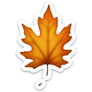 autumn leaf sticker