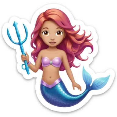 Mermaid wearing a light pink snorkel sticker