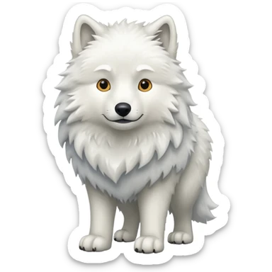 White wolf emoji sticker